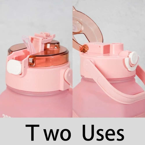 2 Litre Water Bottle with Sipper – Stay Hydrated with Motivational Time Marker