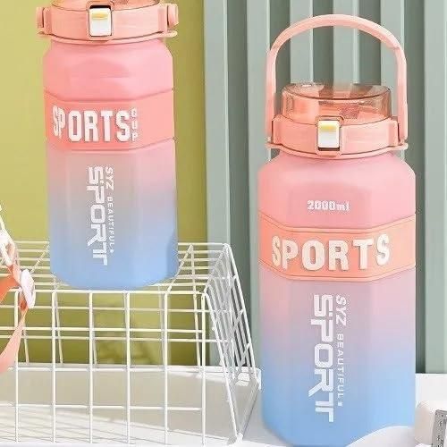 2 Litre Water Bottle with Sipper – Stay Hydrated with Motivational Time Marker