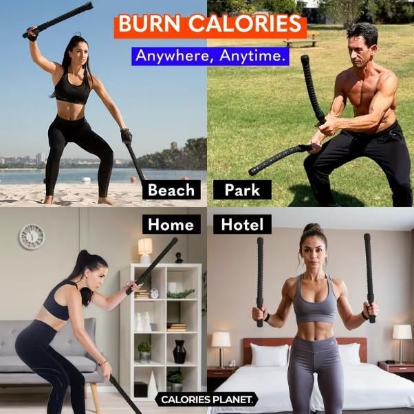 2pcs Black Portable Wireless Battle Rope - noQMall