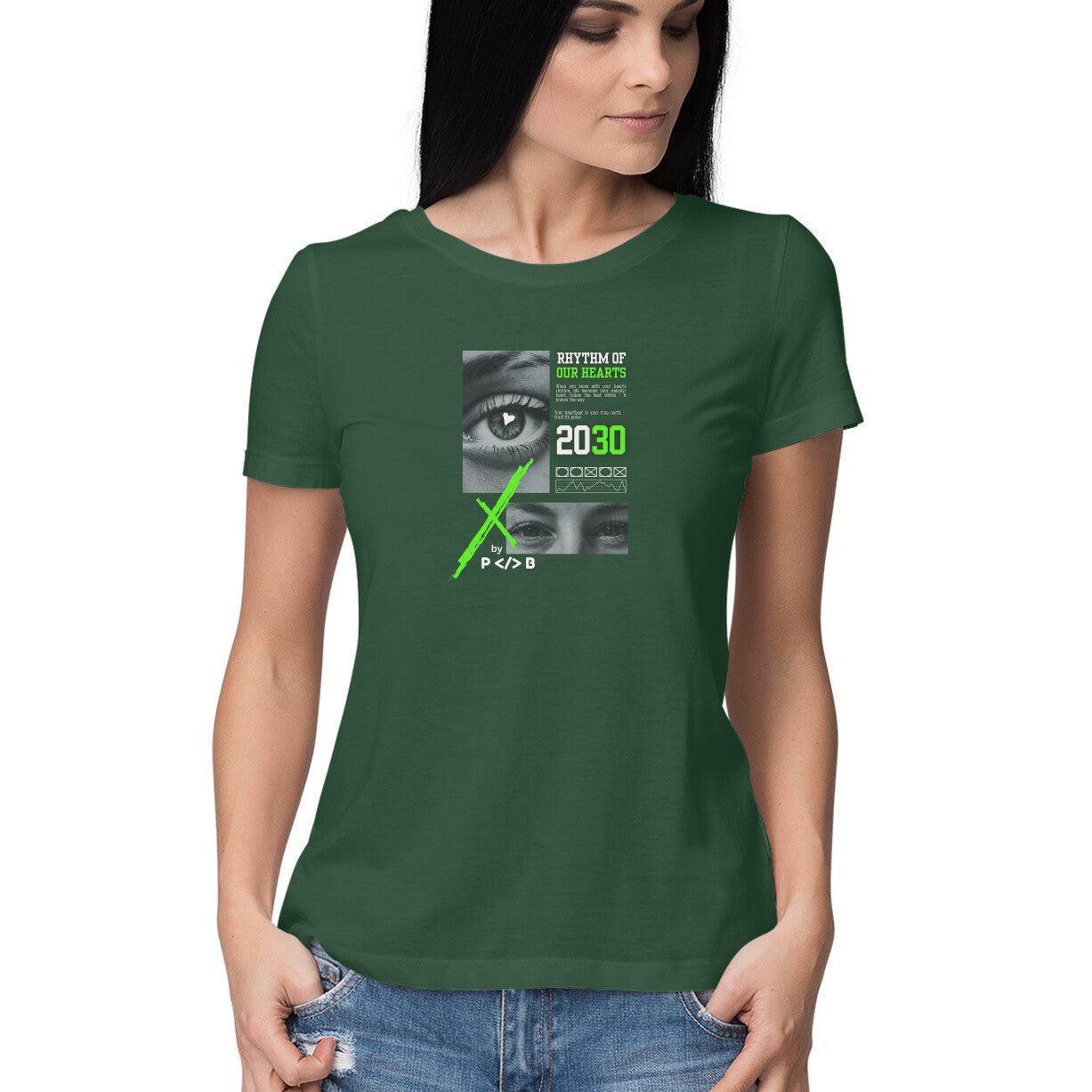 Rhythm of your heart themed PAB women's t-shirt